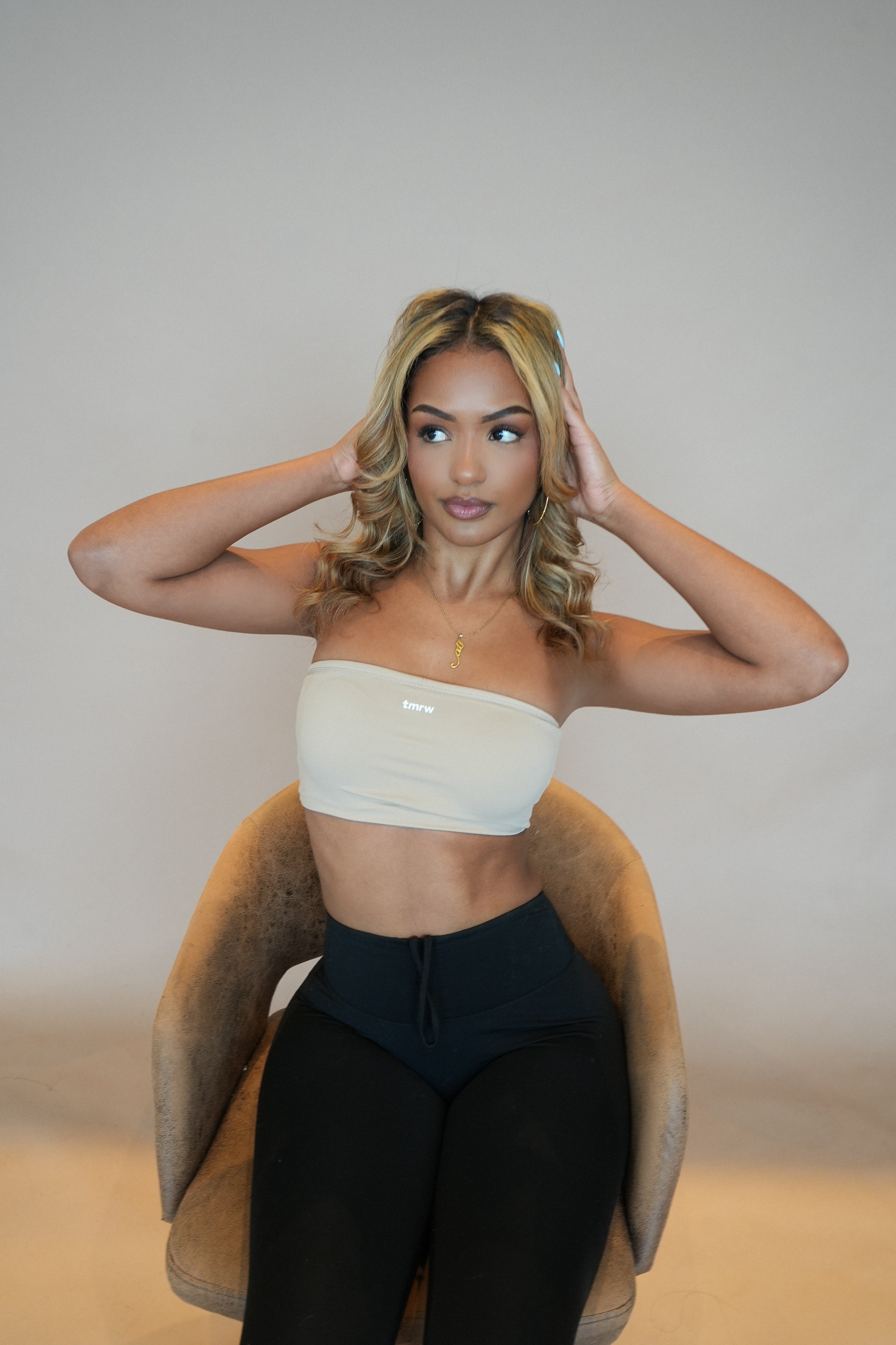 Pandesal Tube Top - Tan Beige